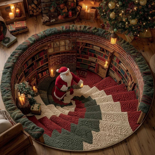 Christmas Santa 3D Optical Illusion Rug